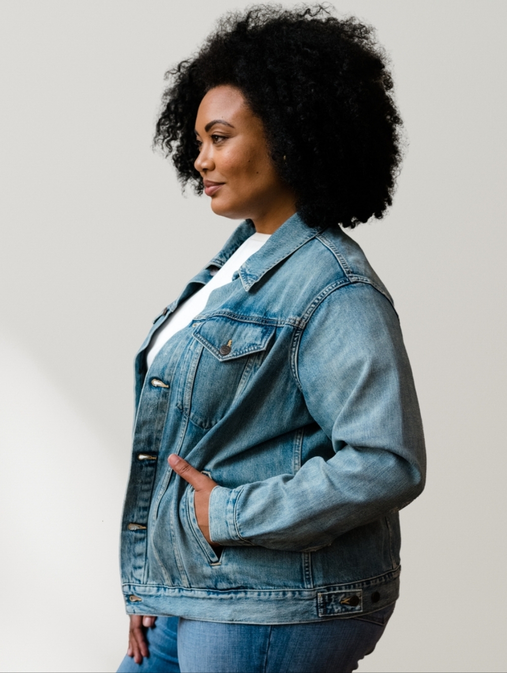 Able Distressed Denim Jacket - Picture 2 of 5